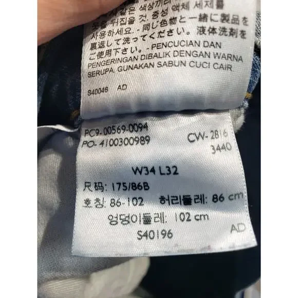 Levi's 569 Jeans Men's 34x32 Blue Denim Loose Straight Baggy Cotton Casual - Picture 15 of 16